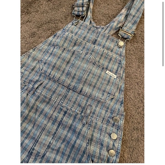 Vintage 90s Guess U.S.A. Plaid Overall Shortalls Romper Jumpsuit S - Picture 5 of 16